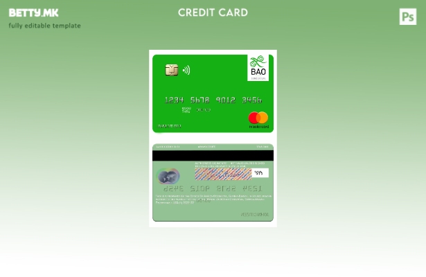 Модерен стил на шаблон за мастер картички на западниот дел на Гвинеја Бисао Банк